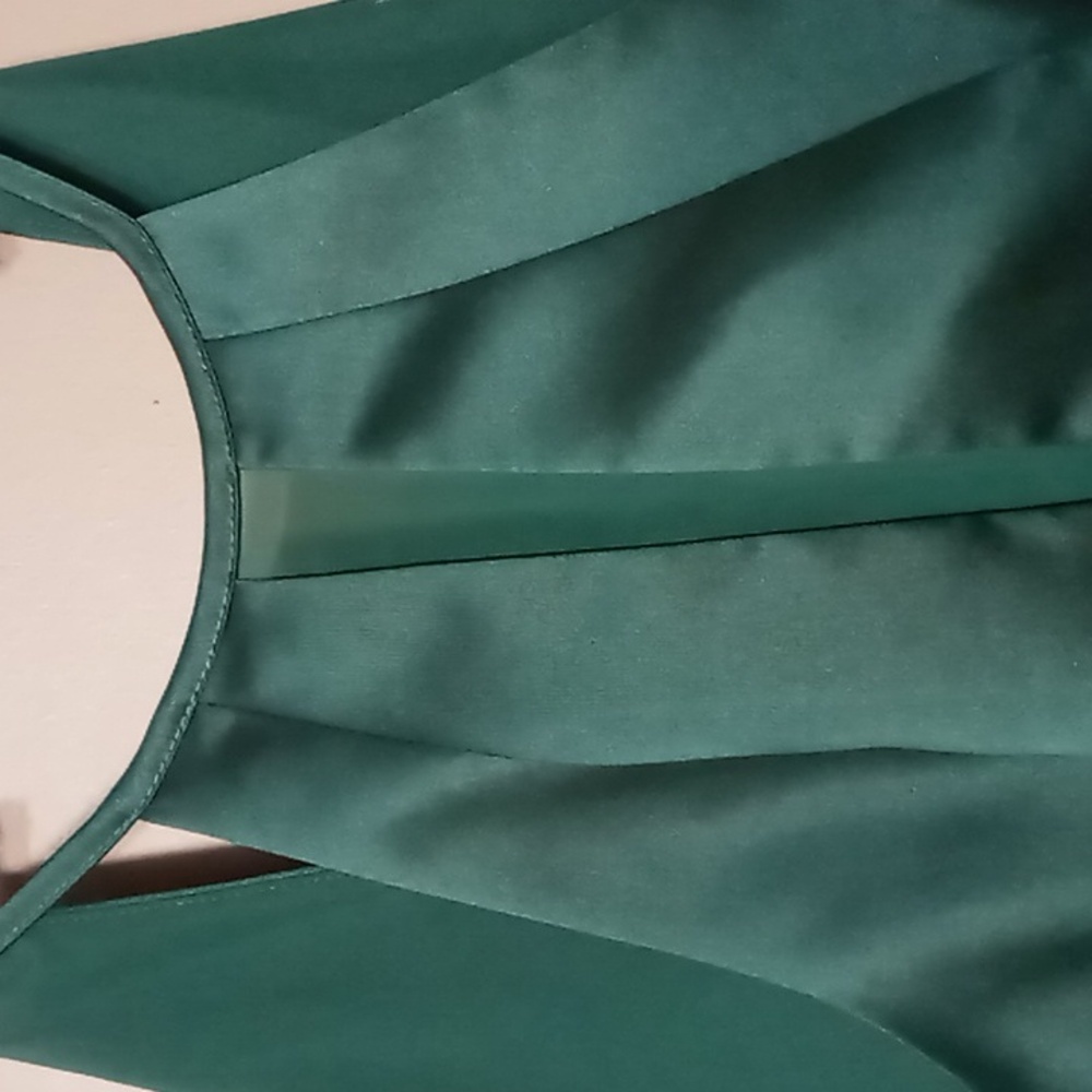 Sorella Vita Dark Green Prom/Bridesmaid Dress w Jewel/Ribbon Belt Size 4 - Picture 7 of 16